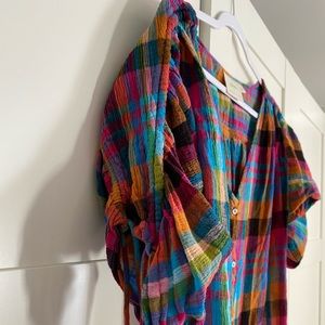 Maeve plaid Anthropologie top
